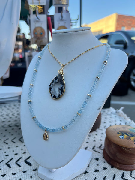 4mm Aquamarine choker