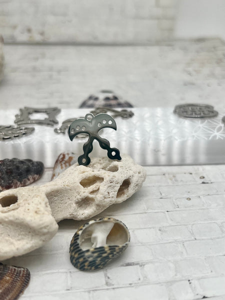 Silver Adinkra symbol necklace