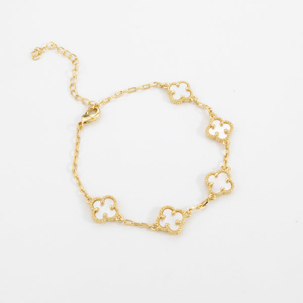 Clover charm bracelet (3 colors)
