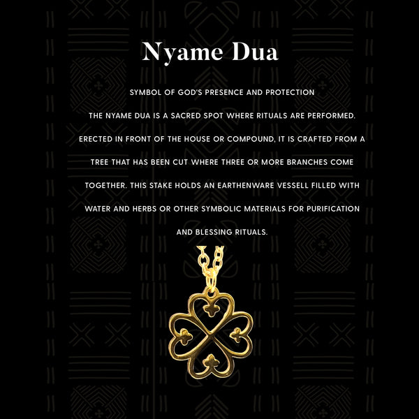 Gold Adinkra symbol necklace mi