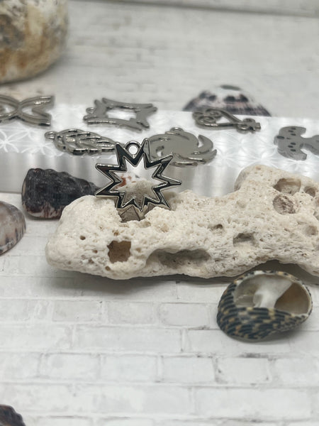 Silver Adinkra symbol necklace