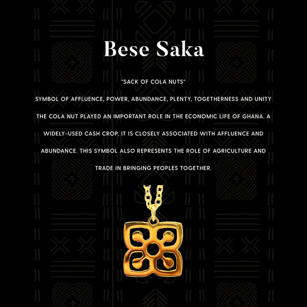 Gold Adinkra symbol necklace mi