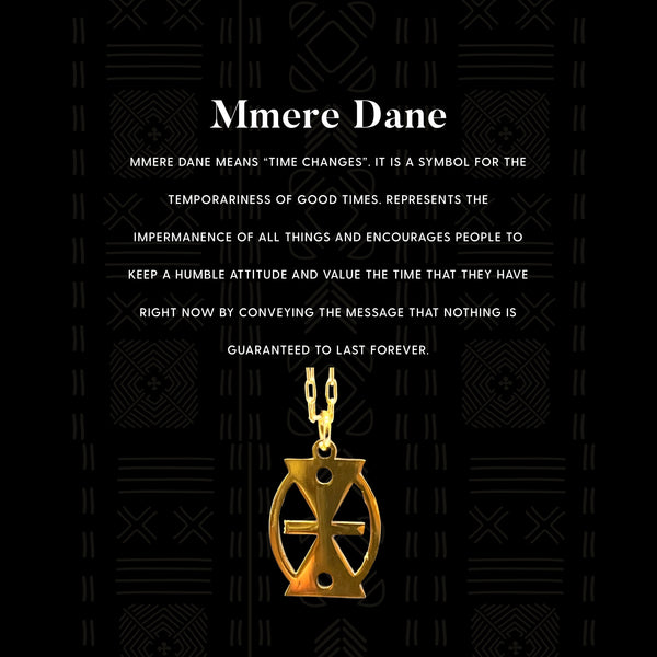 Gold Adinkra symbol necklace mi