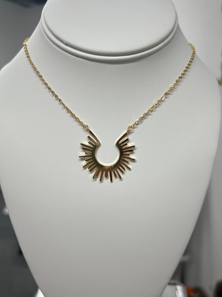 18k Gold Sun necklace