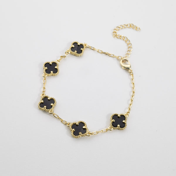 Clover charm bracelet (3 colors)