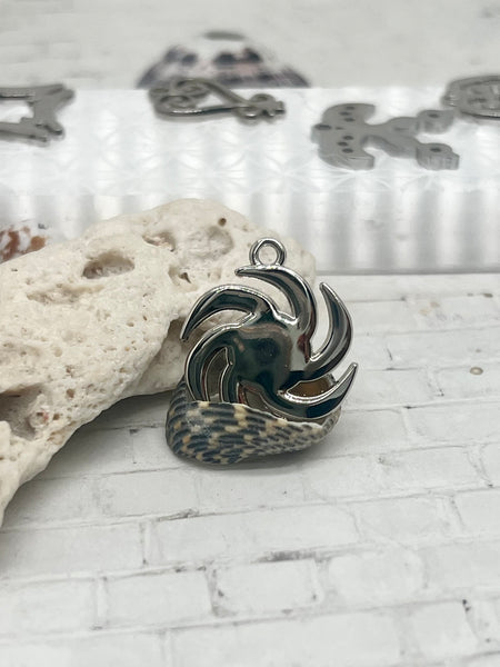 Silver Adinkra symbol necklace