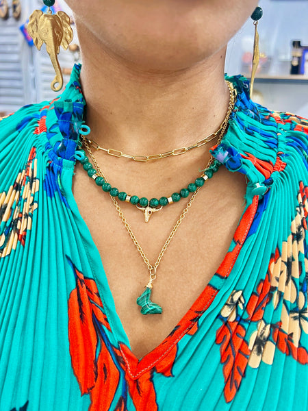 Paperclip gold chain
