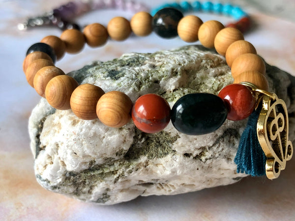 Sandalwood & Red Jasper & Mookaite