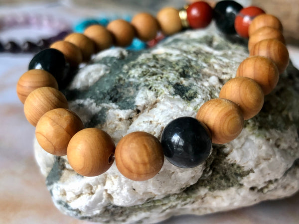 Sandalwood & Red Jasper & Mookaite