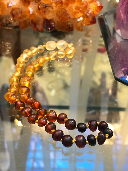 13in multicolor baby amber necklace