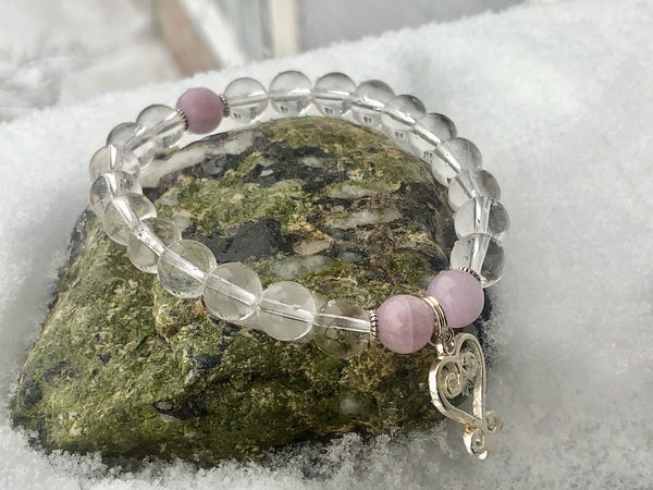Clear Quartz, Kunzite & Sankofa