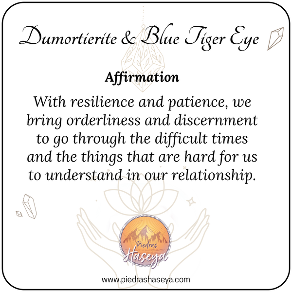 Durmortierite & Blue tiger eye couple set