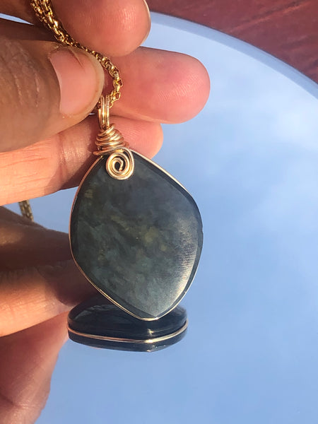 Obsidian pendant