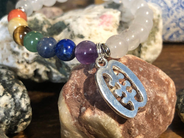 Chakra energy healing bracelet Clear Quartz