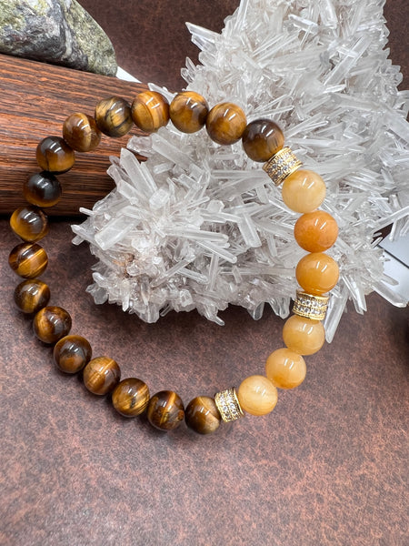 Yellow jade and tiger eye