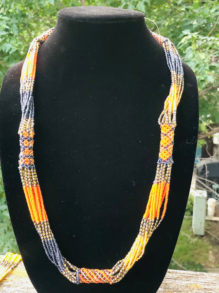 African beaded Zulu necklace