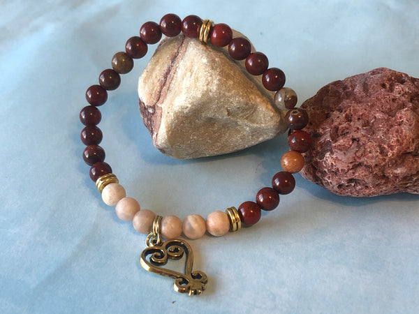 Red Jasper & Moonstone
