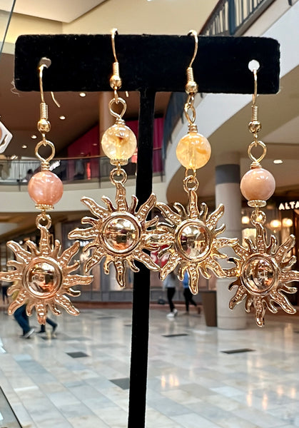 Blazing sun earrings