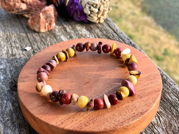 6mm Mookaite (3 designs) bracelets