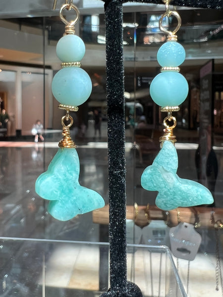 Butterfly crystal earrings