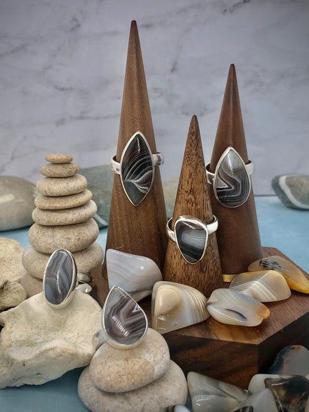 Botswana Agate Sterling silver 925 ring