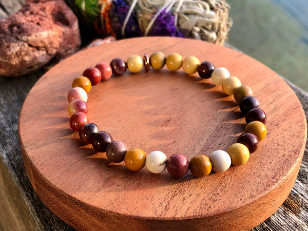 6mm Mookaite (3 designs) bracelets