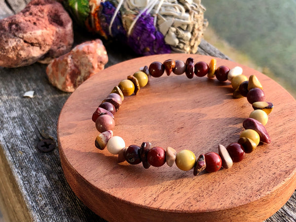 6mm Mookaite (3 designs) bracelets