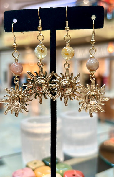 Blazing sun earrings