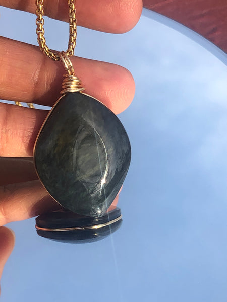 Obsidian pendant