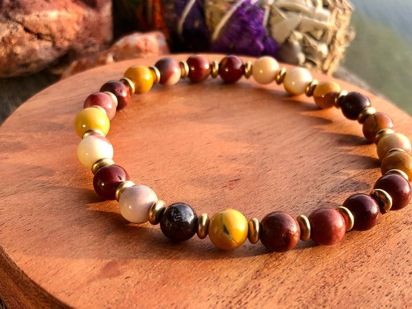 6mm Mookaite (3 designs) bracelets