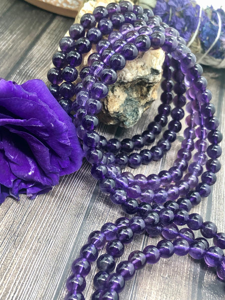 6mm amethyst bracelet
