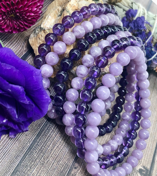 6mm Lepidolite bracelets