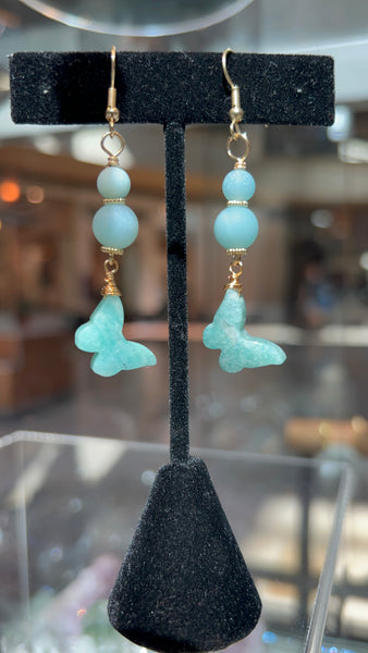Butterfly crystal earrings