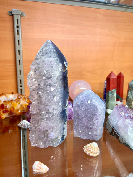 Stalactite amethyst tower