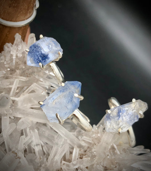 Raw Dumortierite Sterling silver 925 ring