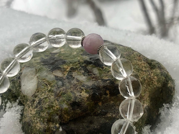 Clear Quartz, Kunzite & Sankofa