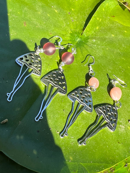 Mushroom with legs earrings
