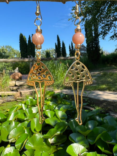Mushroom with legs earrings
