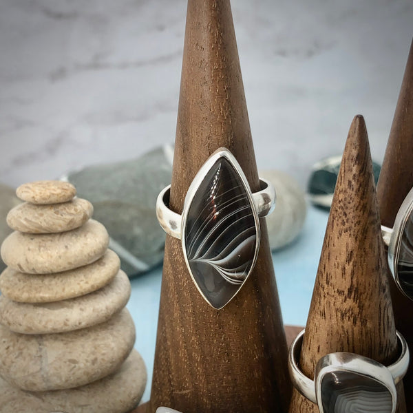 Botswana Agate Sterling silver 925 ring