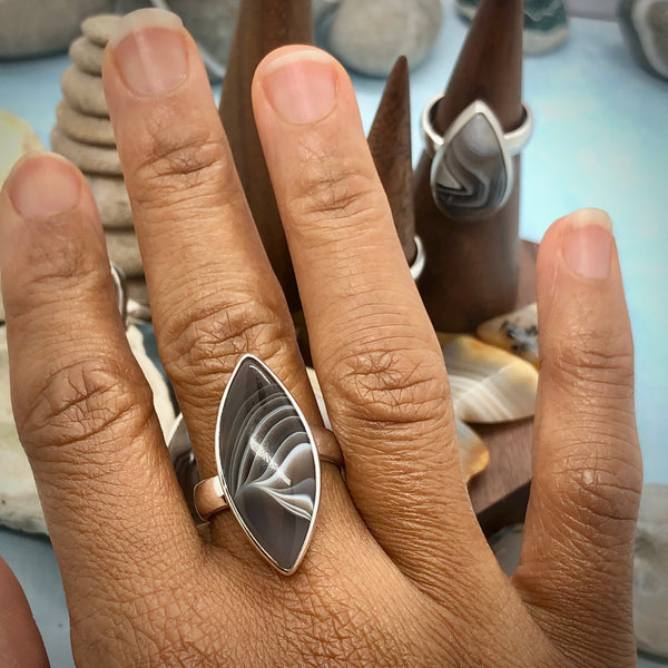 Botswana Agate Sterling silver 925 ring