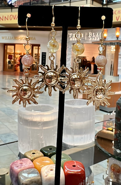 Blazing sun earrings