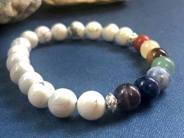 White howlite & chakras