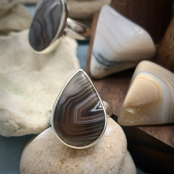 Botswana Agate Sterling silver 925 ring