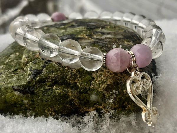 Clear Quartz, Kunzite & Sankofa