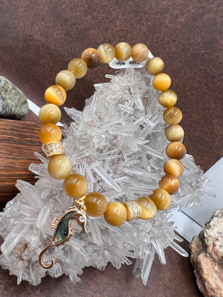 Yellow jade and tiger eye