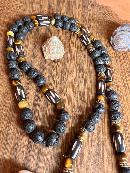 African ancestor mask necklace