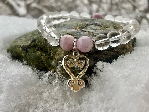 Clear Quartz, Kunzite & Sankofa
