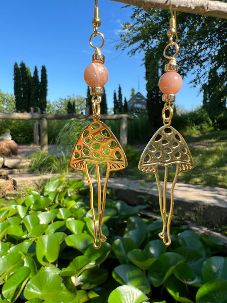 Mushroom with legs earrings