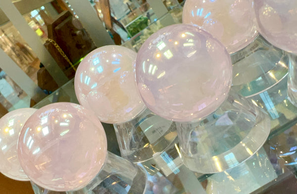 Angel Aura Rose Quartz mini spheres