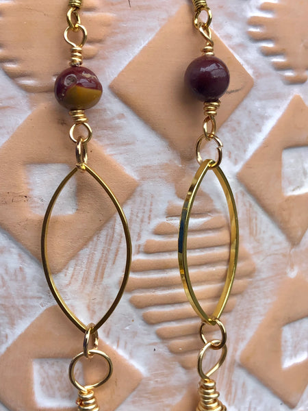 Australian Mookaite Jasper earrings